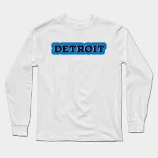 Detroit Blue Long Sleeve T-Shirt